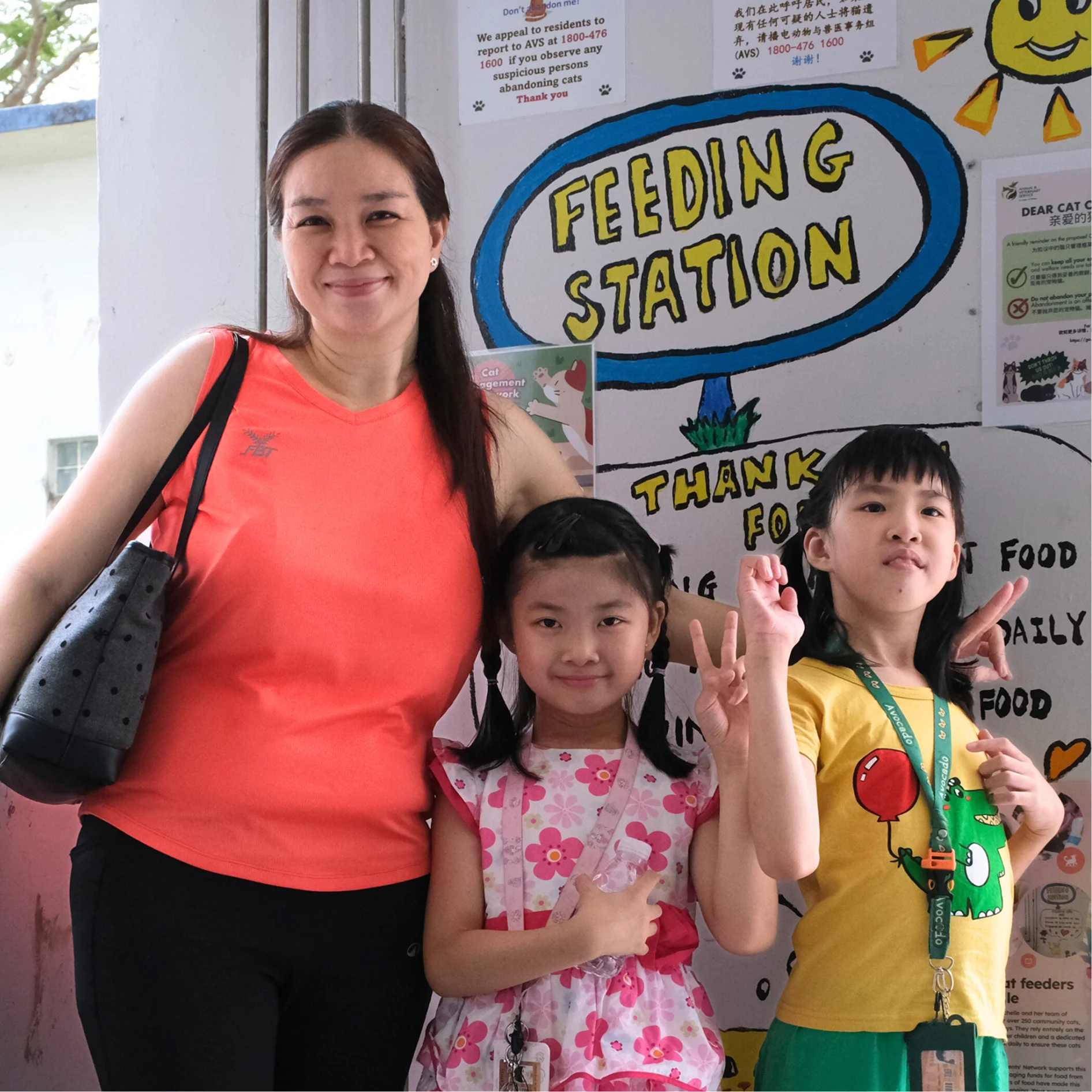Children at a community feeding station