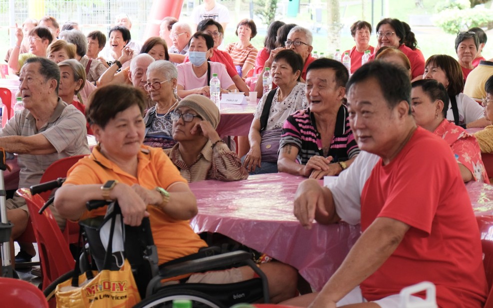Seniors gathered for a community meal